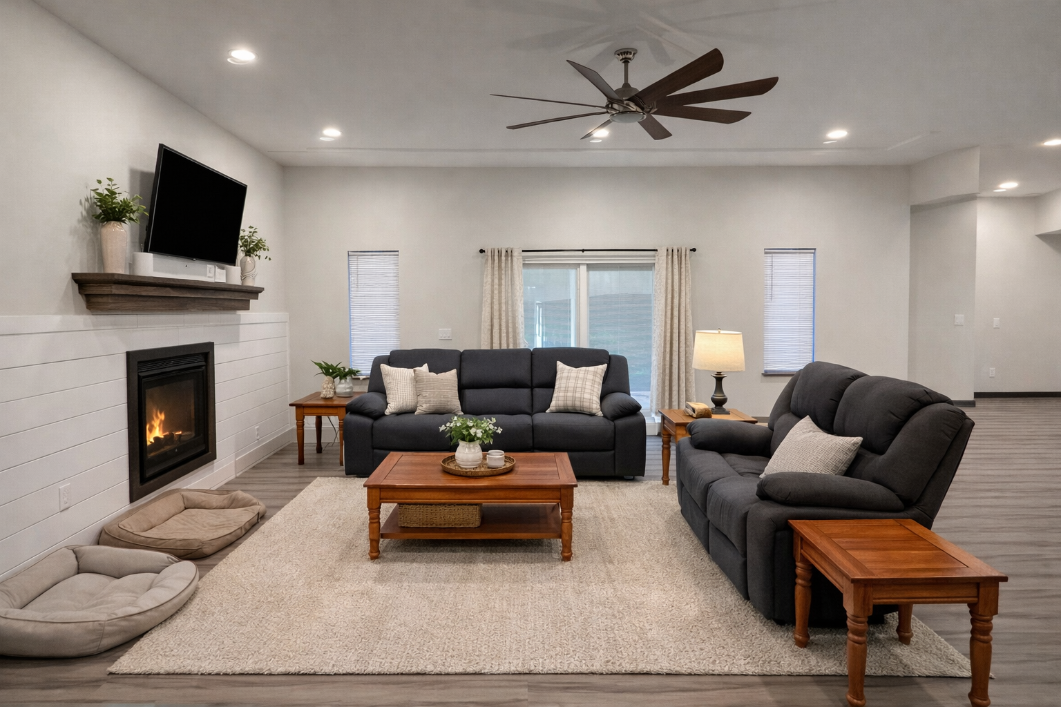 Living Room with Fireplace